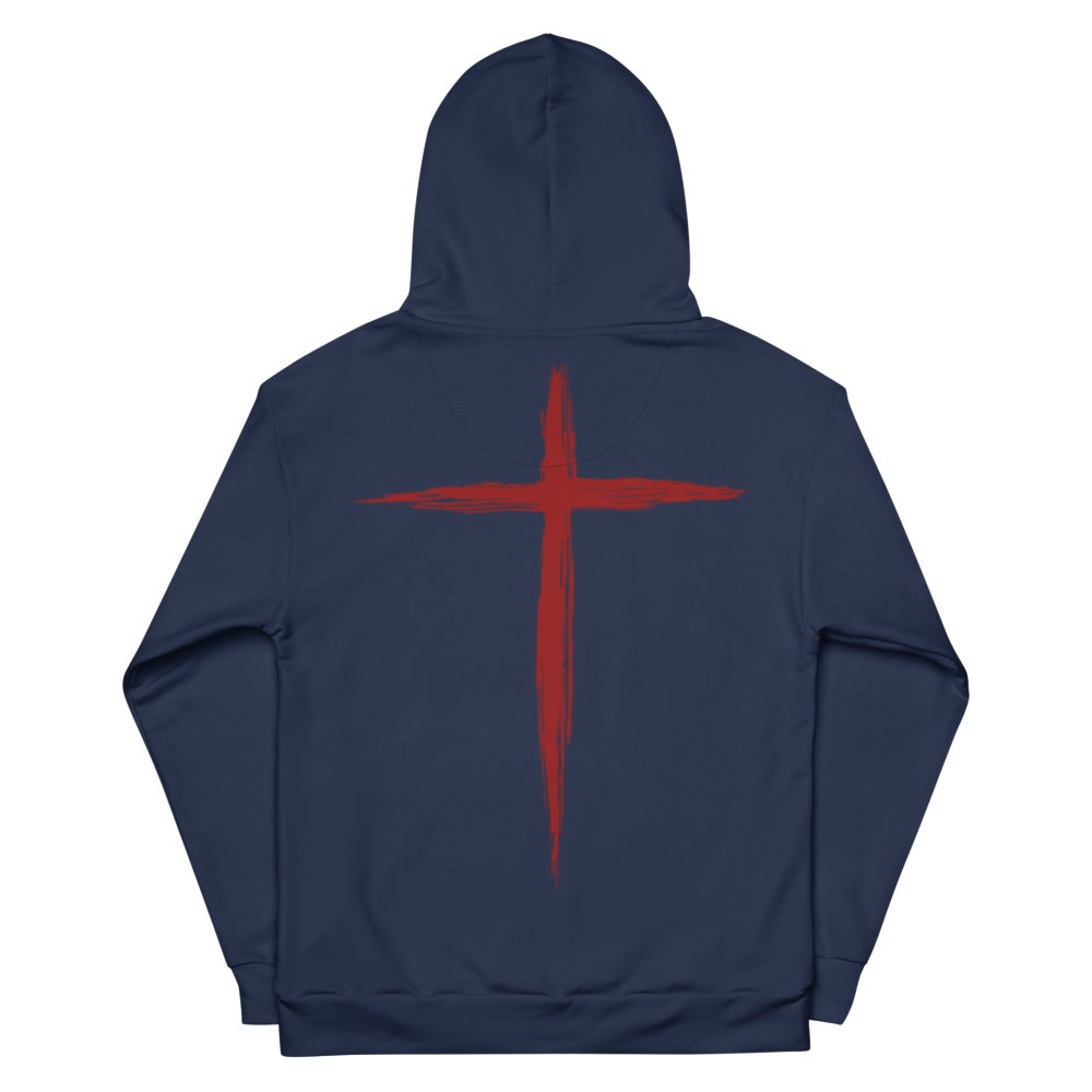 Throttle & Faith Cross Hoodie - Navy