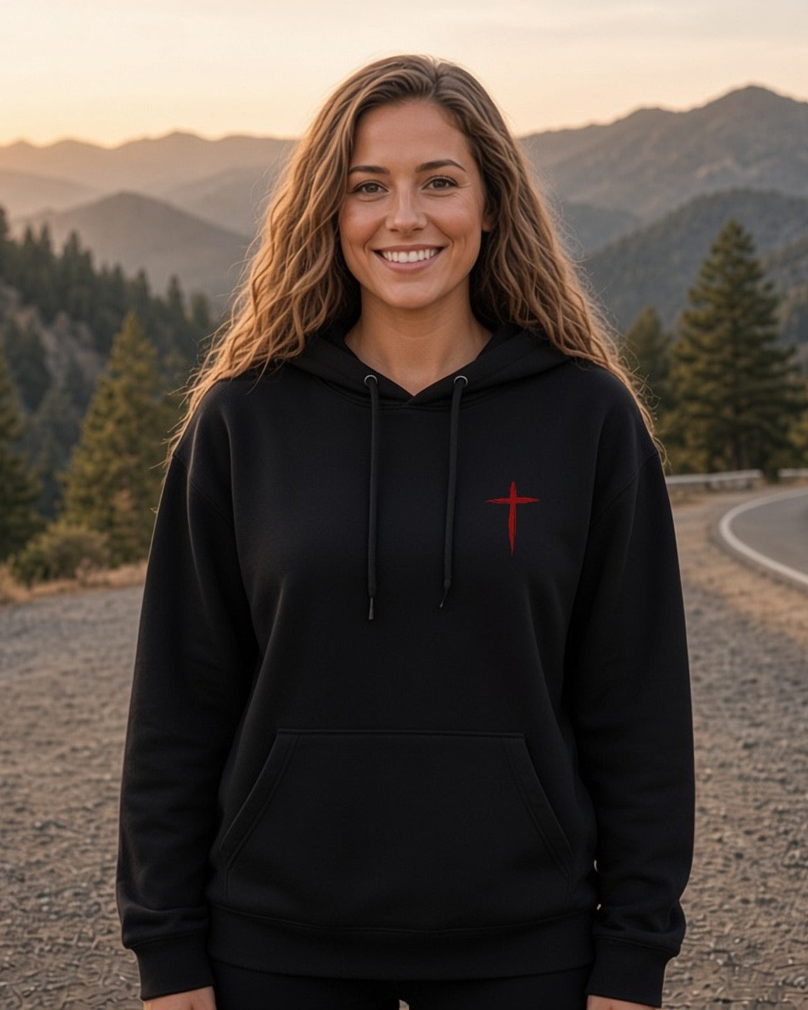 Throttle & Faith Chopper Hoodie - Black