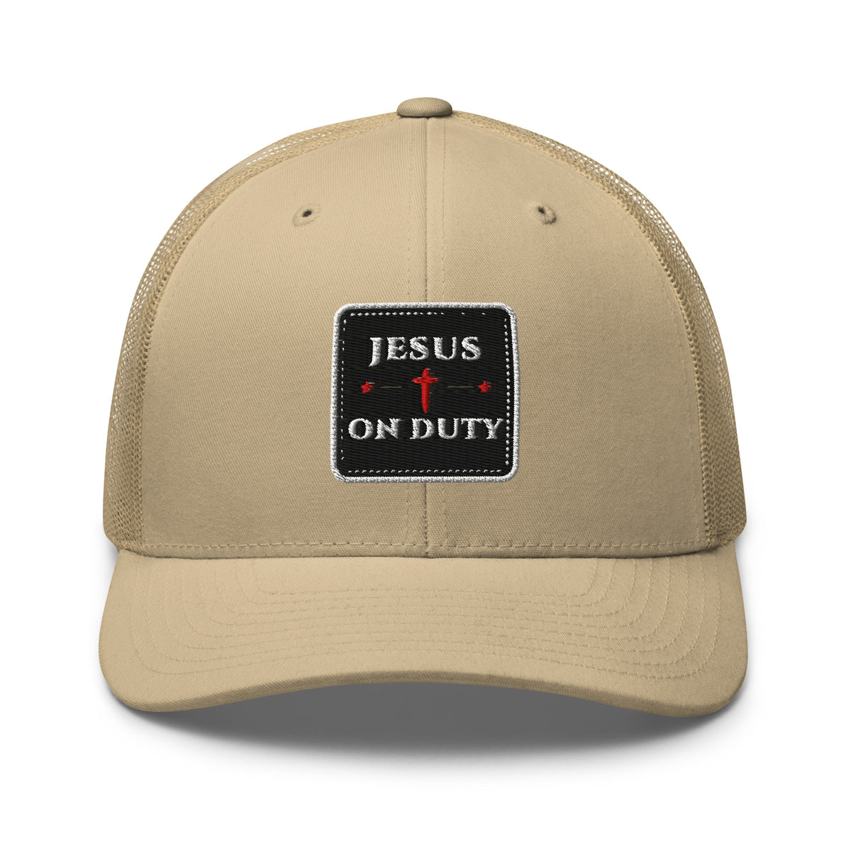 Jesus On Duty Trucker Hat
