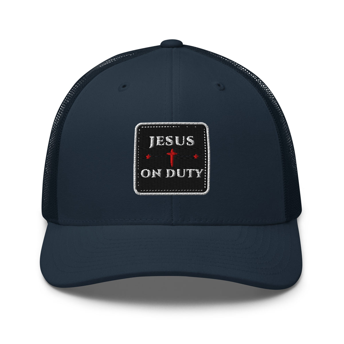 Jesus On Duty Trucker Hat