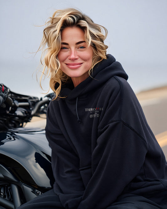 Throttle & Faith Cross Hoodie - Black