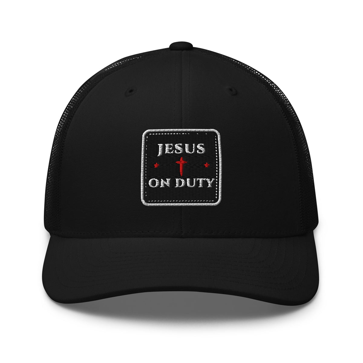 Jesus On Duty Trucker Hat